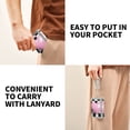 thumbnail image 5 of JIALIOU Nylon Trifold Card Wallet with ID Window Zipper Pocket for Men Women Teen Pink Heart on Checkered, 5 of 7