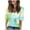 Green, variant on Print Tops for Women 1/2 Sleeve 2025 Fashion Tees Casual Neck Loose Cute T Shirt Ladies Top