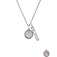 thumbnail image 2 of Delight Jewelry Stainless Steel Disc Nevertheless She Persisted Silvertone Hope Anchors the Soul Bar Charm Necklace, 23", 2 of 4