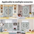 thumbnail image 5 of Green Purple Boho Kitchen Curtains Window Panels, Vintage Abstract Art Floral Ethnic Tribe Insulated Window Treatment Curtain, Grommet Curtains for Bedroom/Living Room/Bathroom, 2 Piece 42"Wx63"L, 5 of 8