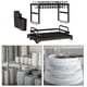thumbnail image 1 of Escurridor de platos de 2 niveles con función de bloqueo de agua para encimera de cocina, escurridor de platos desmontable, organizador, estante para con porta utensilios perfecl Escurreplatos, 1 of 8