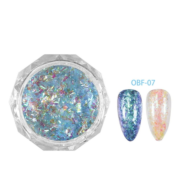 mtvxesu Nail Powder Japanese Style Nail Art Colorful Opal Powder Ice Crystal Nail Sequins Sale