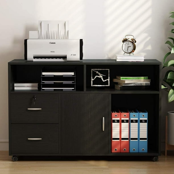 Tribesigns Modern File with 2 Drawers Storage Printer Stand