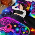 thumbnail image 4 of Castle Fairy Children Ombre Gamer Bedding Comforter Set,Rainbow Gradient King Bedding Sets, 4 of 8