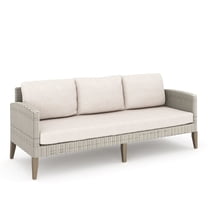 New Classic Furniture Carezza 5-Piece Wood/Wicker Patio Set in Taupe