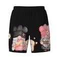 thumbnail image 4 of Lsque Mens Swim Trunks Baker Gnome Pattern - Bathing Suit Compression Liner - Beach Swim Shorts Swimwear - (S-3XL) - Stretch Quick Dry -Small, 4 of 9