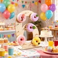 thumbnail image 5 of Wooden Donut Display Stand With Number 5 To 9, Rustic Dessert Table Holder, for Birthday, Wedding, Graduation, Class Party And Holiday Celebration Decor, 5 of 6