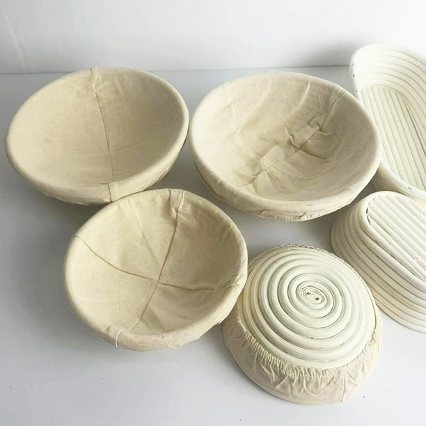 Cesta de fermentación de pan de ratán, redonda, ovalada, hecha a mano, aparato de fermentación