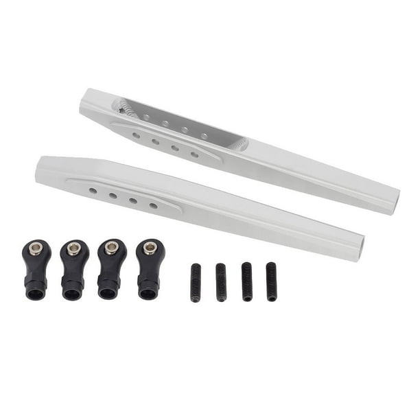 2 piezas de palanca de brazo de suspensión inferior de brazos de arrastre traseros de metal con rótula para Plata