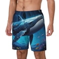 thumbnail image 1 of Kdxio Colorful Ocean Whale Print Mens Swim Shorts with Mesh Lining, Breathable and Quick-Drying, Adjustable Waist, Privacy Pocket-Large, 1 of 6