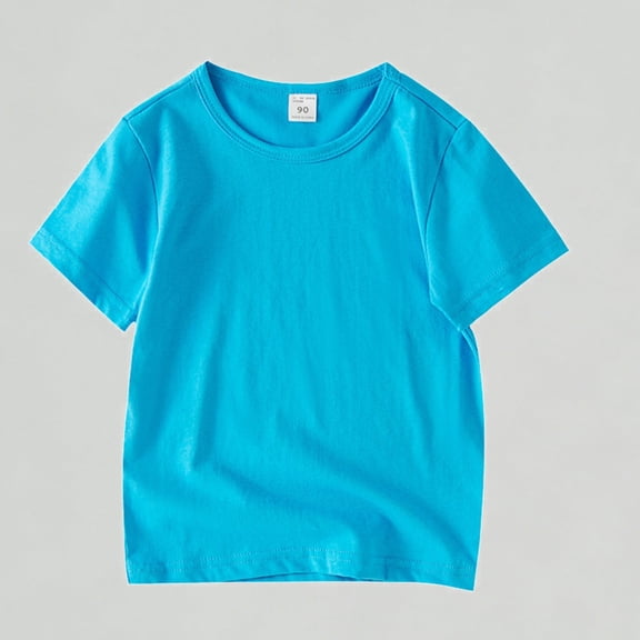 Xijirk Boys T Shirts Toddler Boys Summer Top Short Sleeve Tee Casual Outing Shirt Solid Color Comfortable,18-24 Months
