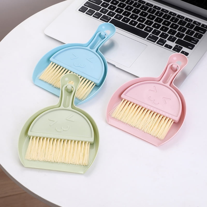 Hottest Desktop Keyboard Brush Small Broom Suit Cleaning Small Broom Dustpan 