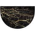 thumbnail image 5 of Black Marble Print Half Round Door Mat, Marble Non-Slip Half Circle Rug Doormats Absorbent Washable for Indoor Outdoor Kitchen Bedroom Home Decor 24"x36", 5 of 7