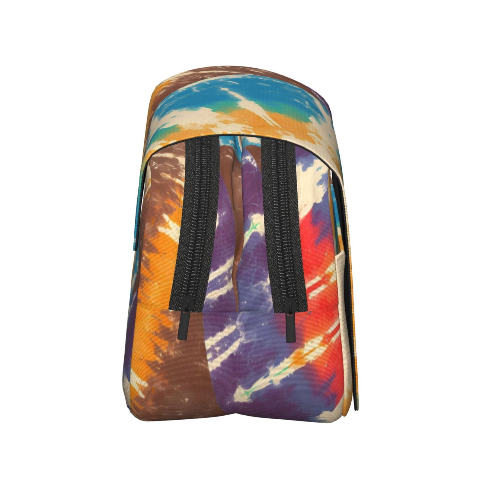 Large-Capacity Flip-Top Double-Layer Pencil Case, Multi-Functional Pocket Pen Case, Durable Stationery Organizer Brown Tie-Dye Background Rainbow Colors