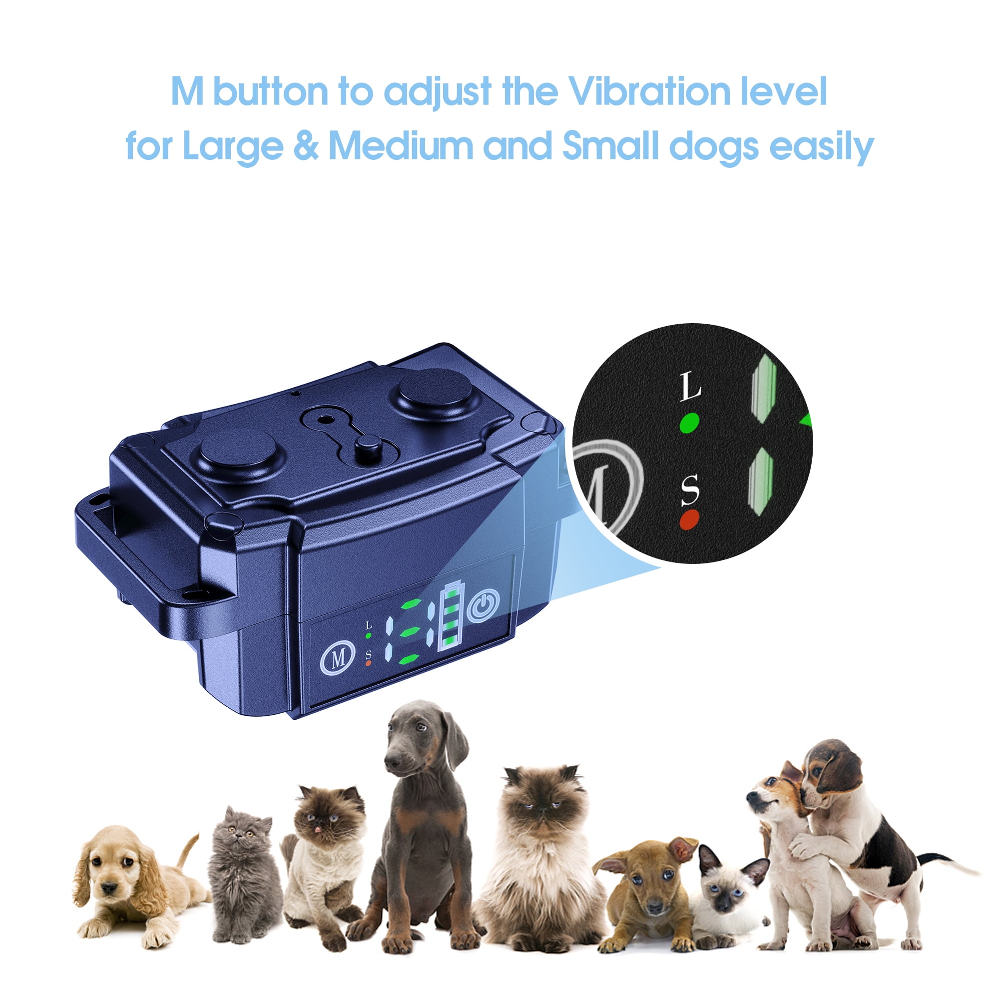 1pc Dog Bark Control Collar With Vibration & Beep Warning, 7-level  Sensitivity, Waterproof, Suitable For Small, Medium, And Large Dogs'  Training, Rechargeable Without Adapter, Christmas Gift For Pets