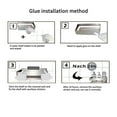 thumbnail image 4 of Stainless Steel Shower Shelf Punch Free Rectangular Storage Organizer Multipurpose Silver Bath Rack for Home Bathroom Kitchen Hotel, 4 of 10