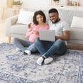 thumbnail image 3 of Naar Marfi 2X3 Area Rug, Blue/Grey Oriental, Non-Slip and Non-Shedding Area Rugs for Home Bedroom, Kitchen Floor, Bathroom, Dining and Office, 3 of 8
