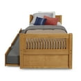 thumbnail image 3 of Camaflexi Twin Size Platform Bed with Twin Trundle - Mission Headboard - Natural Finish, 3 of 5
