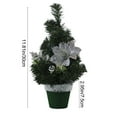 thumbnail image 3 of Hometravel Mini Christmas Tree Plant, Artificial Desktop Holiday Decor, Small Potted Tree Arrangement for Table, Shelf, Indoor Display, 3 of 7