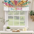 thumbnail image 3 of 2 Pack Valances for Windows, Colorful Congratulations Window Valances for Living Room/Bedroom/Bathroom, Funny Words Graduation Season Light Filtering Kitchen Curtain Valance 42"W x18" L, 3 of 9