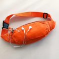 thumbnail image 4 of Riñonera impermeable para hombre y mujer, con cinturón ajustable para correr, hacer senderismo y viajar (naranja), 4 of 5