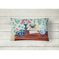 thumbnail image 2 of Carolines Treasures 7253PW1216 Pug Canvas Fabric Decorative Pillow, 12H x16W, multicolor, 2 of 3