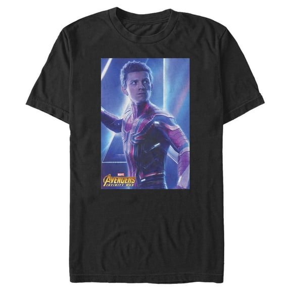 Men's Marvel Avengers Spider-Man No Mask Poster  Graphic Tee Black Small