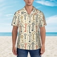 thumbnail image 2 of Susaid Vintage Keys1 Print Hawaiian Shirts for Men Women,Hawaiian Summer Short-Sleeve Casual Relaxed-Fit Button-Down,X-Large, 2 of 7