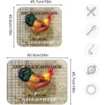 thumbnail image 3 of Rooster Dish Drying Mat for Kitchen Counter Absorbent Microfiber Dishes Drainer Mats Dry Pad Rack Protector for Kitchen Countertops Coffee Bar 18x24 inch, 3 of 6