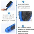 thumbnail image 7 of SLTG2020Dog Brush Cat Brush, Double Sided Bristle and Pin Pet Brush for Dog Grooming & Massaging Long or Short Haired Dogs, Cats & Other Animals Dense Bristles Remove Loose Hair from Top Coat and Pin, 7 of 7