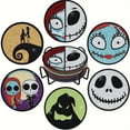 thumbnail image 2 of Halloween Skull Jack 6 Pieces DIY Crystal Glitter Diamond Painted Wooden Art Coaster with Stand (6-pcs-jack,10x10cm), 2 of 6