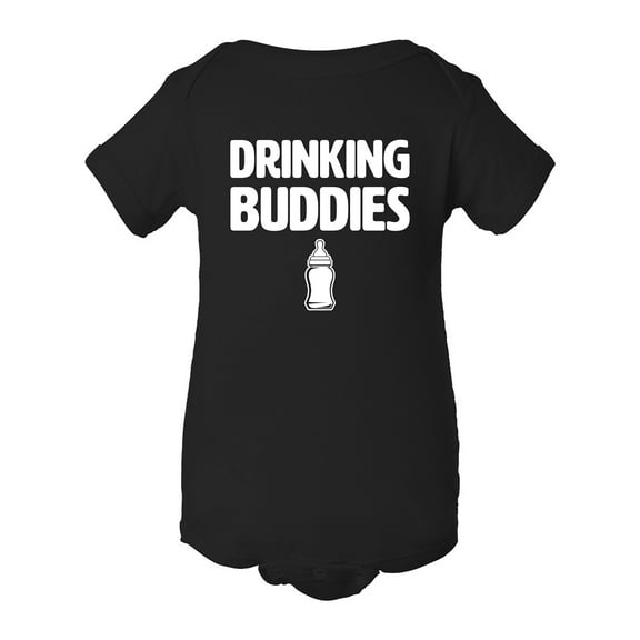 Drinking Buddies-Baby Bottle funny bodysuit for boys