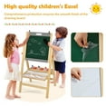 thumbnail image 6 of Kids Art Easel with Paper Roll Double Sided Chalkboard and Whiteboard, 6 of 9