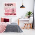 thumbnail image 2 of Stupell Industries Paris Bonjour French Eiffel Tower Abstract Pink Stripes, 36 x 36, Design by Nan, 2 of 6