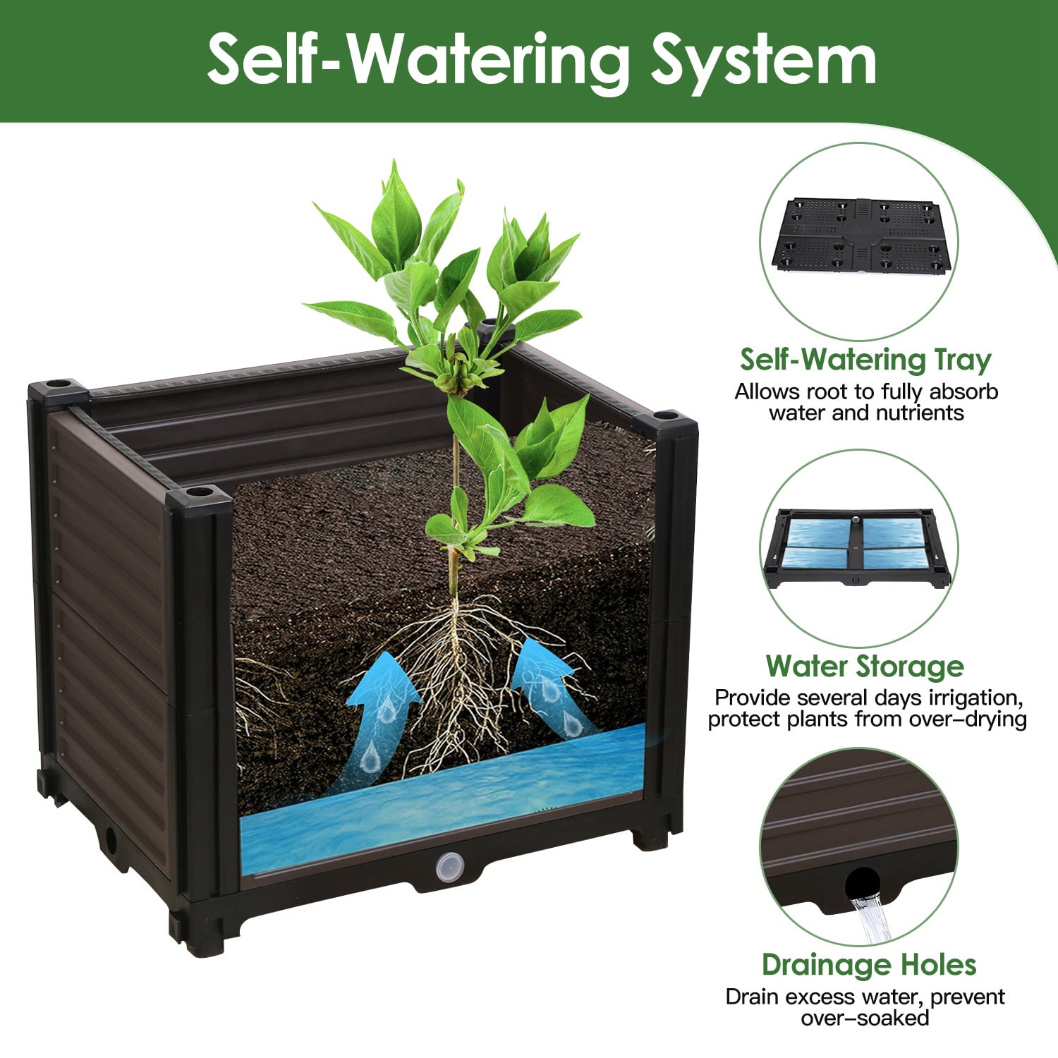 Large Tall Raised Garden Bed with Trellis for Climbing Plants, 63in Expandable Vertical Planter with 4 Lockable Wheels Outdoor Indoor Planter Box for Vines Tomatoes Cucumbers on Patio, Balcony Deck