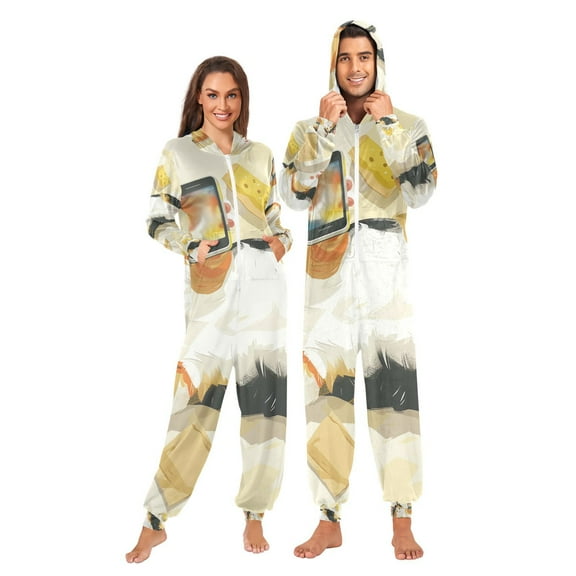 Lazy Cat Adult Onesie Pajamas Slim Fit Christmas One Piece Suit Pjs for Women and Men Hooded Zipper