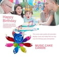 thumbnail image 3 of Risewill Lotus Music Candle Flowering Birthday Cake Candle Flat Rotating Electronic Lotus Candle, 3 of 4