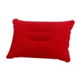thumbnail image 2 of Inflatable Travel Pillow 13.38In Flocked Nap Cushion Contoured Neck Support Pillow Relieve Muscle Strain Quick Inflate Deflate for Air Travel Train Rides Road Trips Office Napping Outdoor Camping, 2 of 6