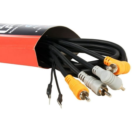 UPC: 0728736031401 | hosa cra-202dj dual rca to dual right angle rca with ground wire stereo interconnect cable  2 meters