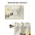 thumbnail image 6 of Sunflower Bathroom Window Curtain, Vintage Botanical Light Filtering Coffee Kitchen Curtains, Bedroom Living Room Curtains 2 Panel 84"x45", 6 of 6