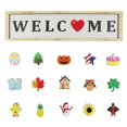 thumbnail image 1 of Clearance! Welcome Sign & Home Sign for Front Door 2-Side Rustic Decor with 15 Interchangeable Holiday Icons Festival Wall Hanging & Table Decor, 1 of 6
