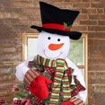thumbnail image 5 of Árbol de navidad Topper muñeco de nieve Hugger Navidad vacaciones Wonderland fiesta decoración Afortunado Sencillez, 5 of 5
