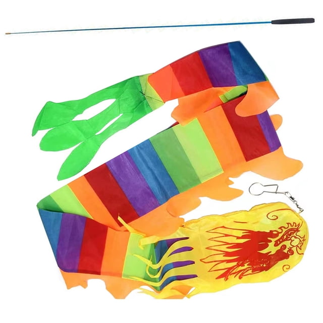 UPGRATOR Dance Streamer Decorative Dance Ribbon Multi Colored Stainless Steel All Ages Outdoor Parties