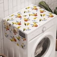 thumbnail image 1 of Floral Washing Machine Organizer, Spring Time Garden Scene of Polka Dotted Watering Cans with Flowers and Birds, Anti-slip Fabric Top Cover for Washer and Dryer, Multicolor, by Ambesonne, 1 of 1
