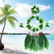 thumbnail image 2 of 5 piezas de falda de hula, conjunto de disfraz hawaiano con hojas verdes, collar, pulseras, diadema, regalos de fiesta de Luau para la playa, suministros para fiestas de Luau (niños), 2 of 5