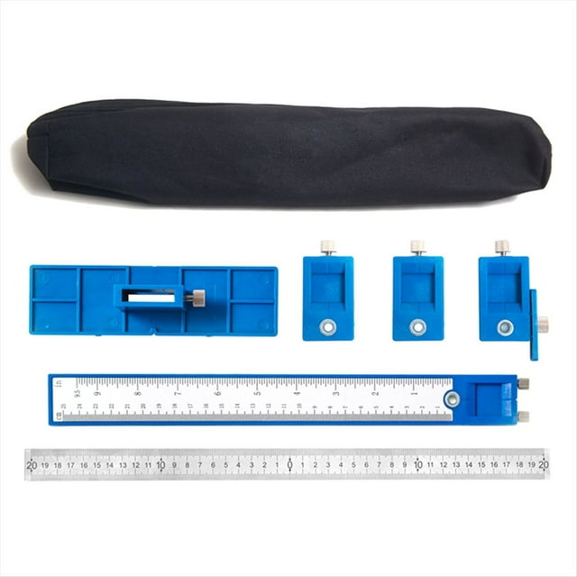 Kit Plantilla para Localizar Perforaciones y Taladros para CarpinteríA,GuíA para Taladro,Plantilla para Pomo Manija Gabinete,Herramienta PerforacióN Orificios para CarpinteríA
