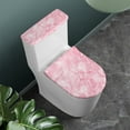 thumbnail image 2 of ZIATUBLE Pink Marble Stripes Toilet Lid Covers Tank Lid Cover Full Coverage Design Toilet Seat and Tank Lid Cover Set 2 Pack Wear Resistant Toilet Mat Protective Cover, 2 of 7
