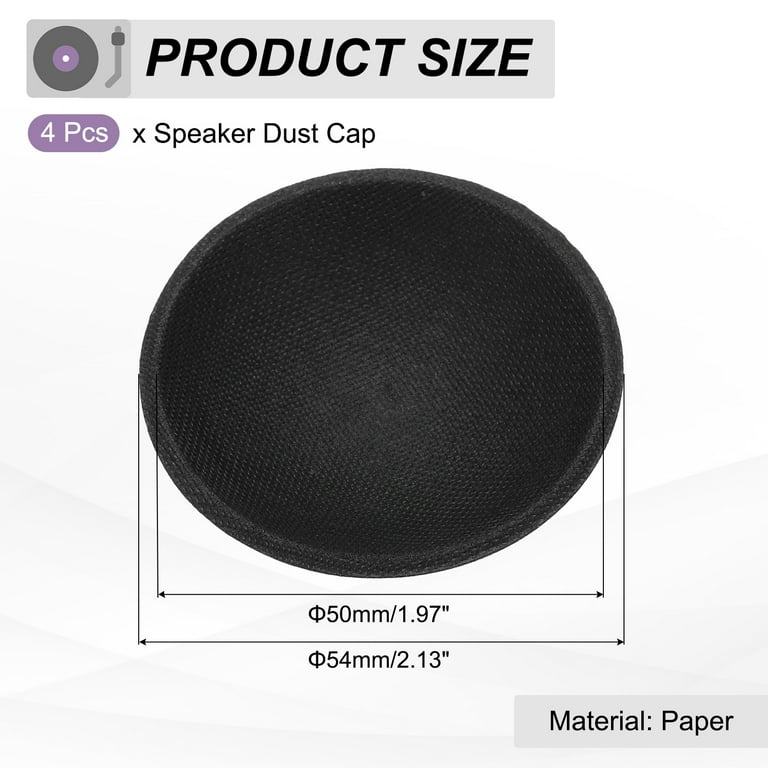 MECCANIXITY Lot De 4 Capuchons Anti-poussière Pour Haut-parleur De 90 Mm De Diamètre Extérieur - Capuchons En Papier Pour Caisson De Basses - Avec Colle De Réparation Pour Décoration De Haut-parleur
