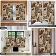 thumbnail image 7 of Moose Bear 2 Panel Kitchen Curtains for Small Windows, Forest Wildlife Pinecone Branch Rustic Country Bathroom Tier Curtain, Short Window Treatment for Bedroom/Living Room 55"x24", 7 of 7