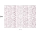 thumbnail image 2 of HAHDAXIA Boho Area Rug 5x7 Carpet Rugs for Living Room Bedroom Moroccan-Machine Washable Rugs for Bedroom Dining Room Living Room Rug Neutral Pink Home Decor, 2 of 6